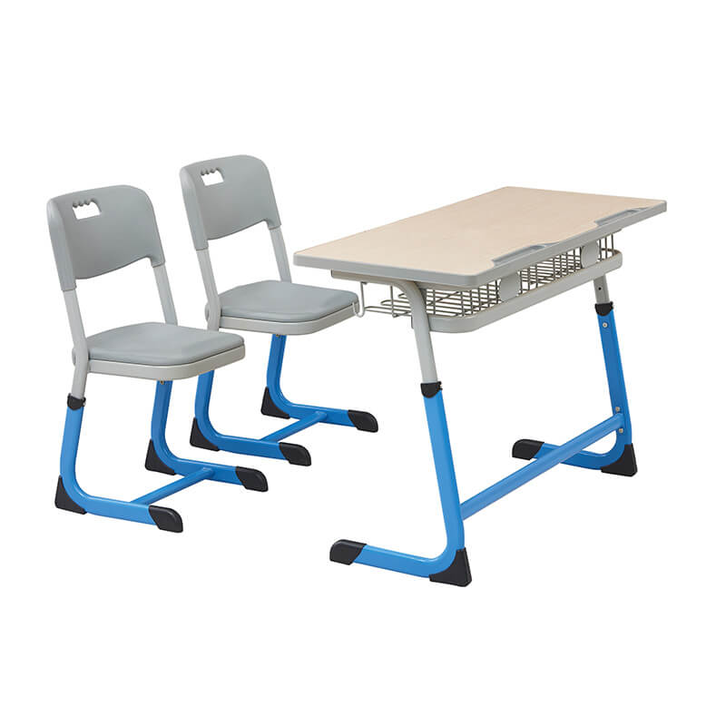 double school desk and chair school furniture set